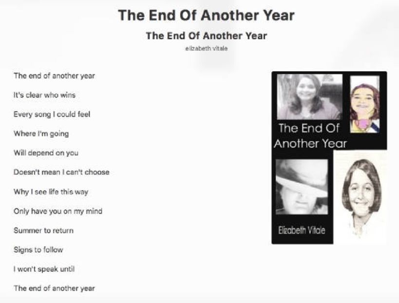 The End Of Another Year - EVitale Writings with Photos Stories