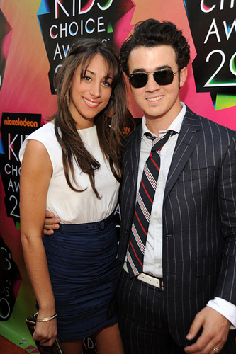 Kevin & Danielle Jonas at the Kids Choice Awards - kevin and danielle jonas
