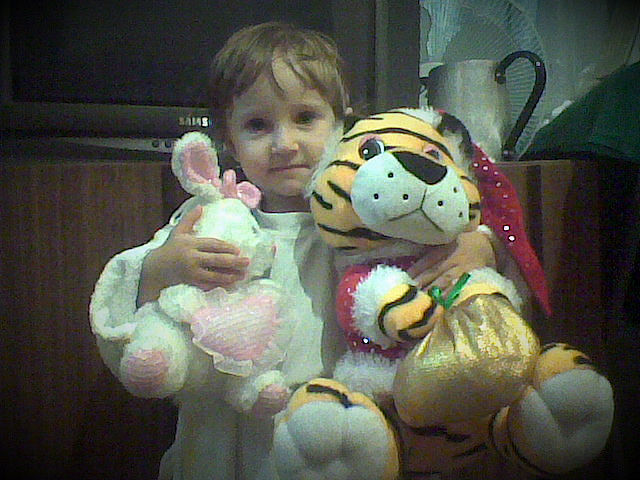 with her ​​toys - My sister