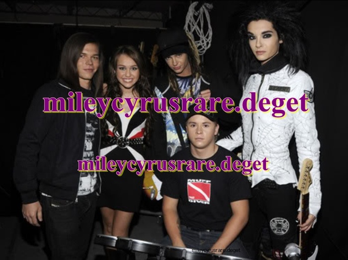 me with th - a very rare pic with miley and tokio hotel