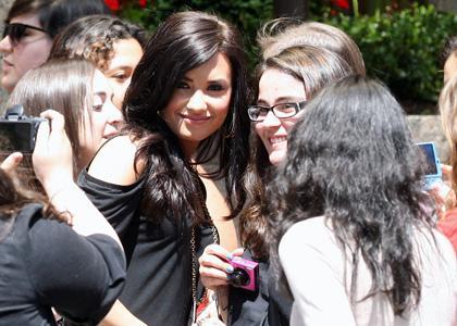 Cute Demi Lovato Greets Her Fans Talks Camp Rock 2