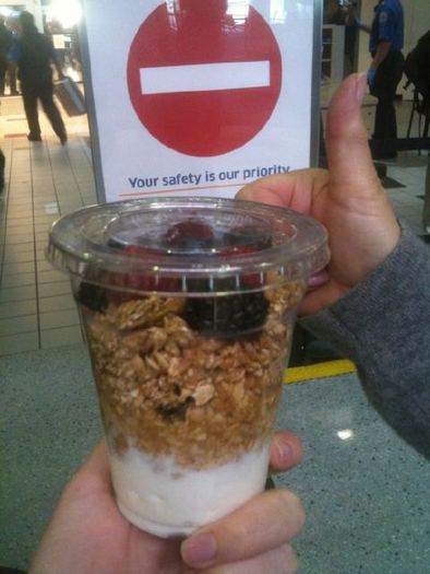 My parfait just made it through security check at the airport! It\'s been approved. This doesn\'t ha - proofs4