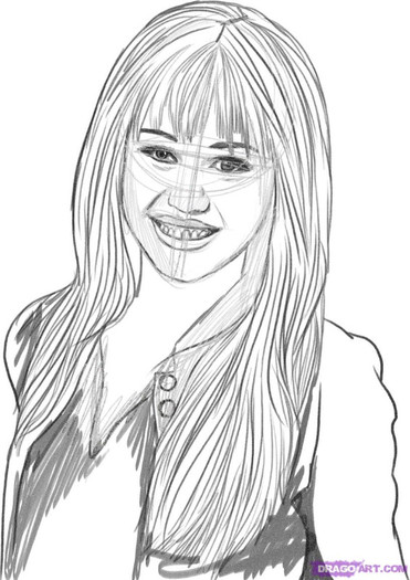 how-to-draw-miley-cyrus-as-hannah-montana-step-6 - x miley in creion