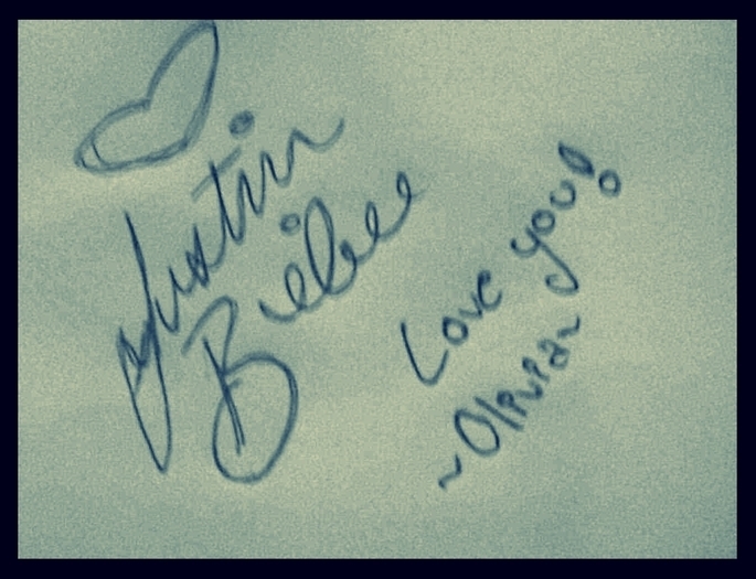 Thank you Justin.. - My Autographs xD