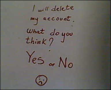 Yes or No - x I will delete
