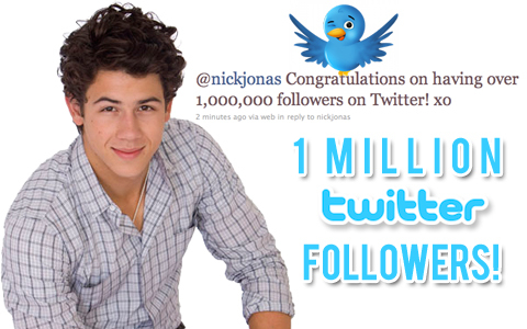  - Nick has 1 million followers