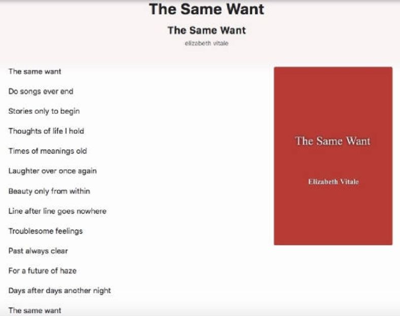 The Same Want - EVitale Writings with Photos Stories