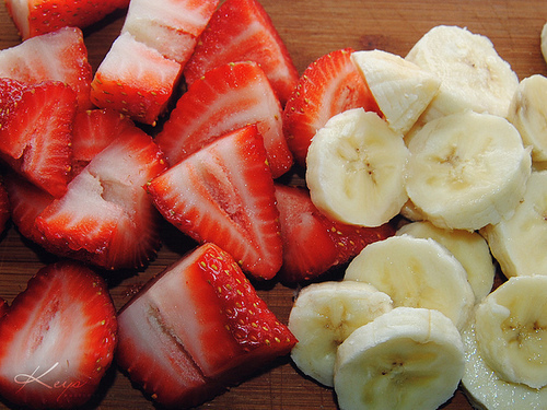 Yummy ♥ Strawberries & Bananas