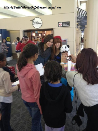 Meeting kids at the airport