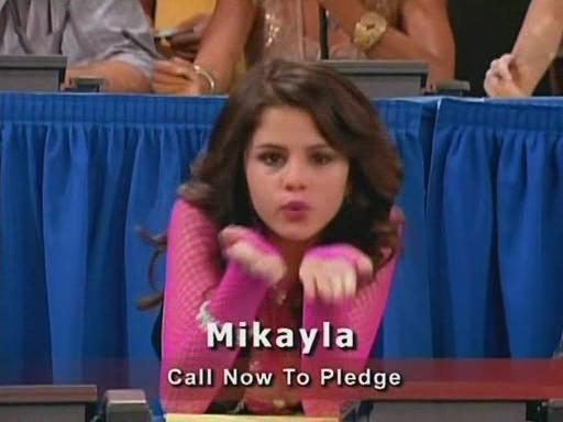 4 - Selena Gomez as Mikayla giving you a Big Kiss