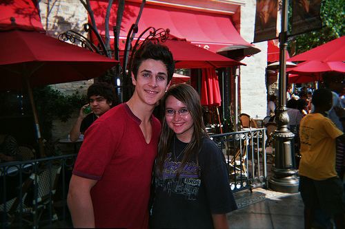 me and david henrie - Another Cinderella Story Premiere