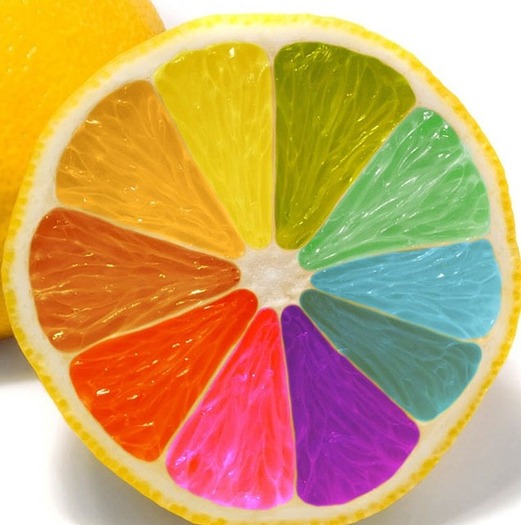 artistic-food-creative-desserts-Rainbow-Colored-Lemon