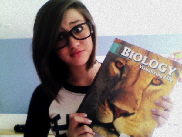 doing biology ! lol