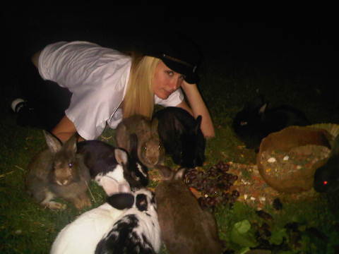Feeding My Bunnies a Late Night Snack