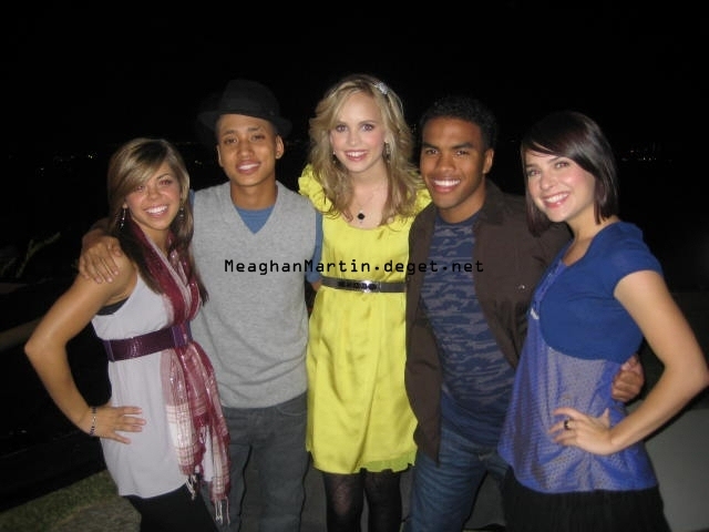 On the set of When You Wish Upon A Star with the dancers - Me
