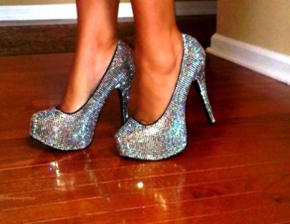 glitzer high heels