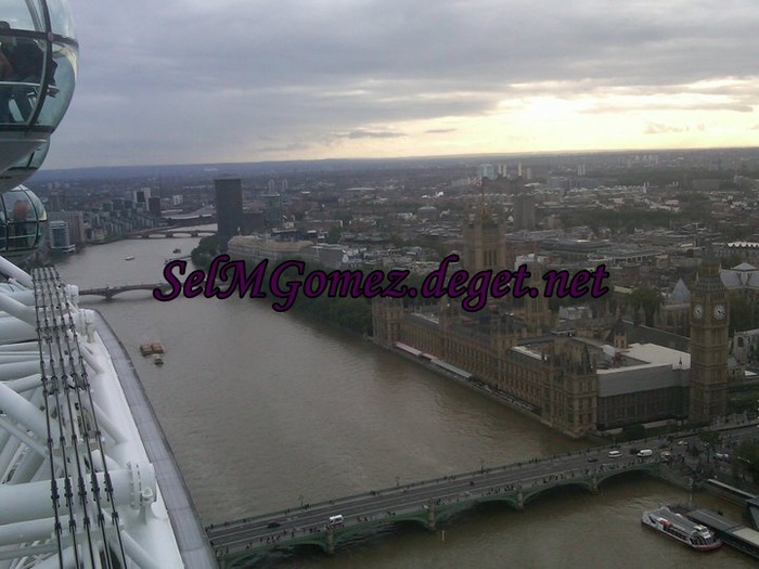 At the top of The London Eye.