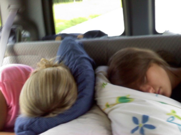 me and my sister..jenna - sleeping