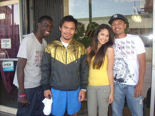 BRIAN, MANNY PACQUIAO, JASMINE AND ALFREDO....AFTER LUNCH