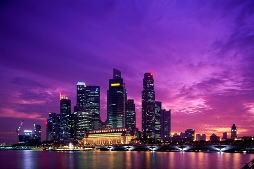City-Night-Purple-Sky-Wallpaper-1