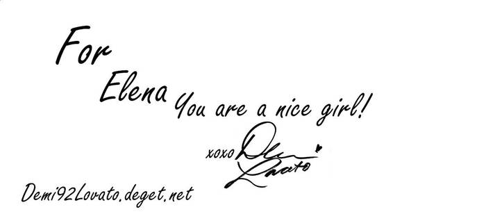 Autograph For Elena