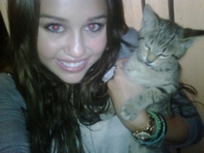 Me With Little Cat - The real me Miley Cyrus