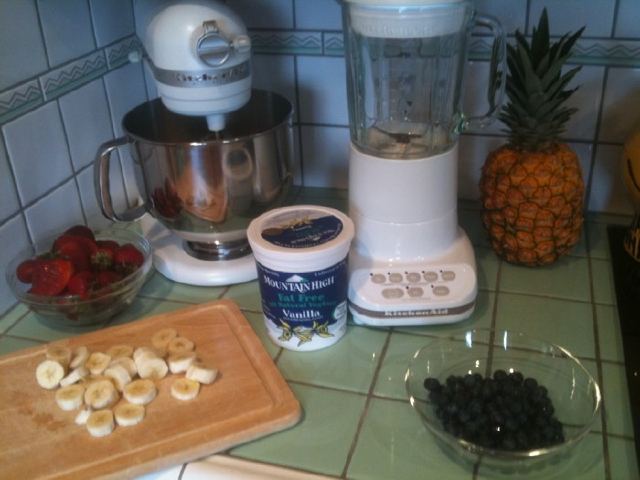 Making a smoothie! I set up a display - proofs3