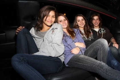 in the limo