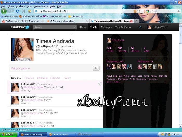 My Twitter page<3