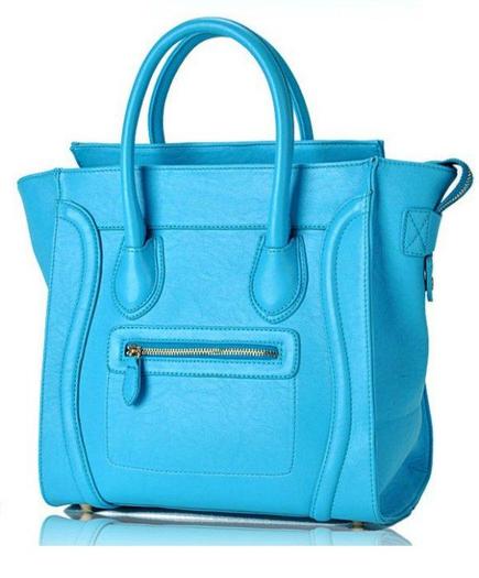 celine-lake-blue-boston-tote-bag-handbag-purse-d29c - cc