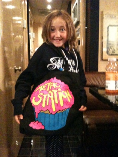 I have the cutest little sister ever. She is the new metro station model for our merch! Like our new