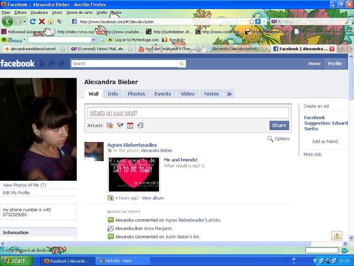 official facebook - about me alexa