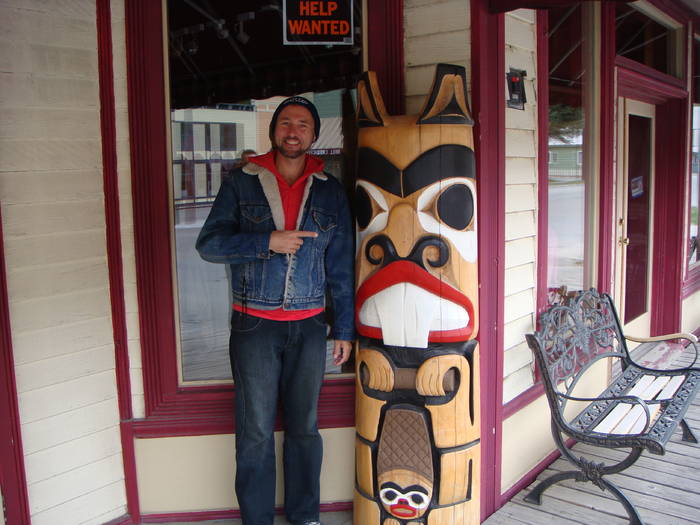 Totem boy in Skagway