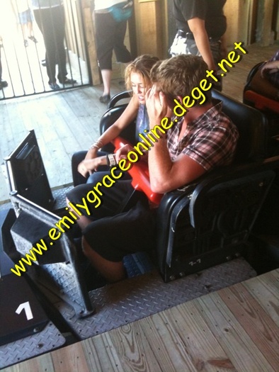 Miley and Liam at Six Flags today