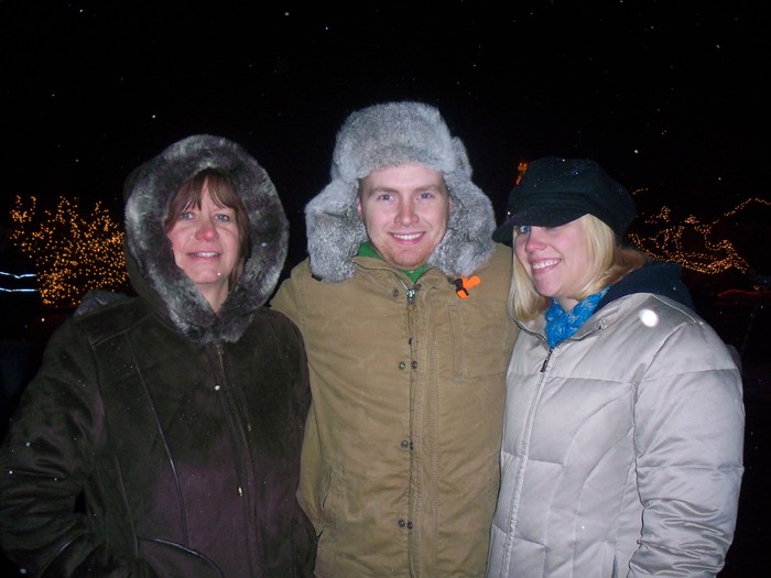 lights 016; Momma,troy and i at the light before Christmas last year!
