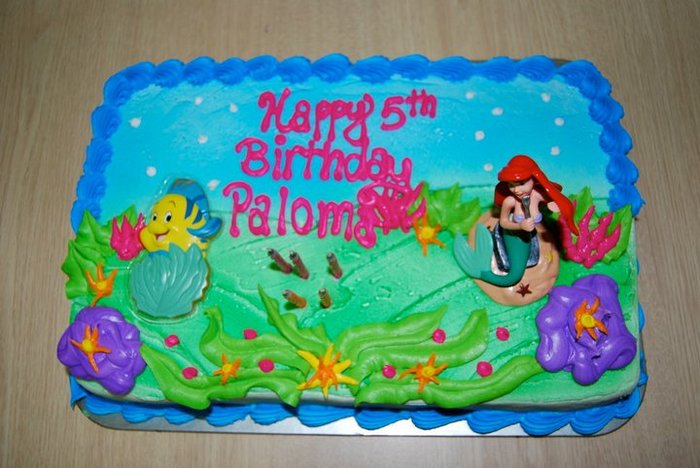 Paloma`s  request for Little Mermaid cake .