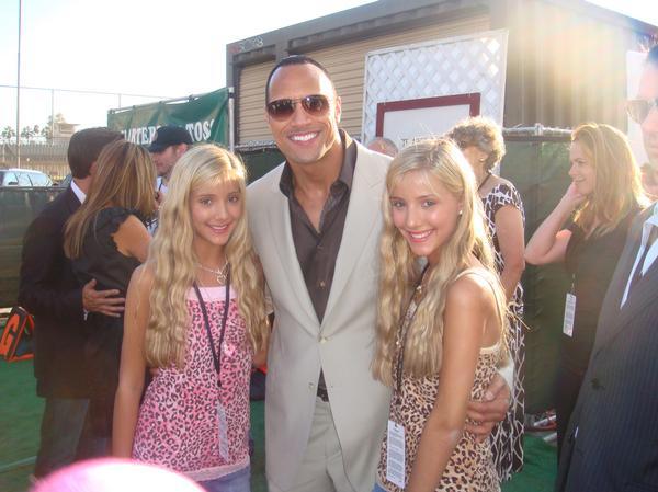 With The Rock at The Game Plan premiere