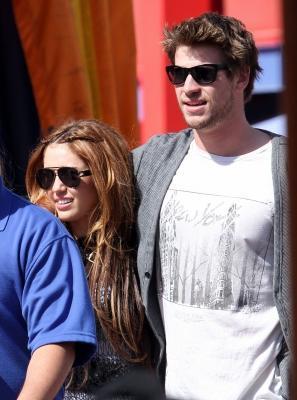  - Miley And Liam in Aqua Park 23April