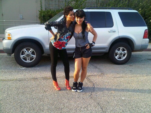 Sabi And Indigo Vanity On The Set Of Myspace Show Commercial The Bangz