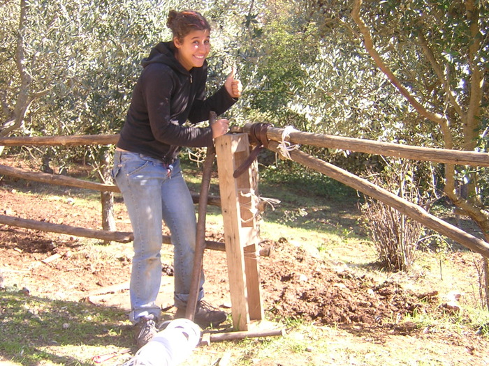 Maddy with our great fence.... - Italy_since October 09