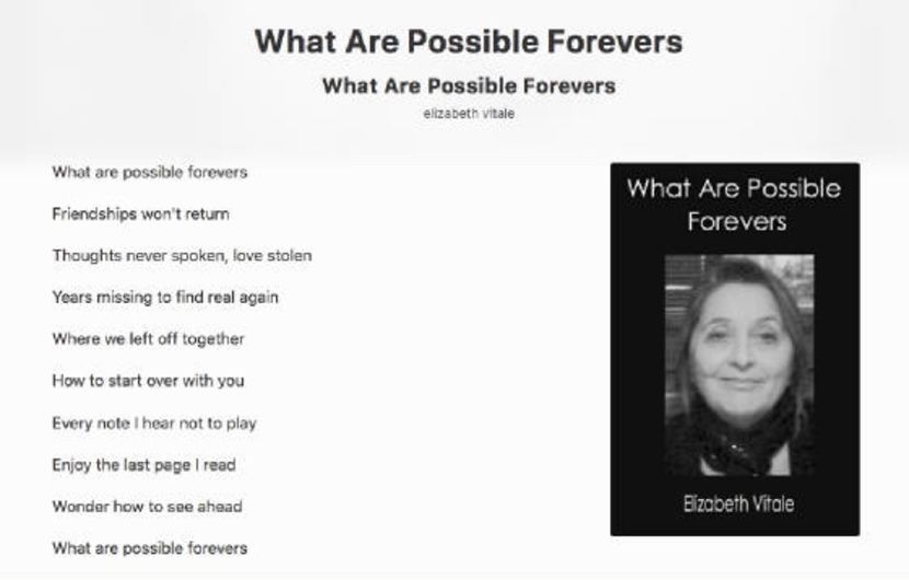 What Are Possible Forevers - EVitale Writings with Photos Stories