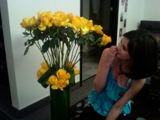 cute flowers - Me with flowers