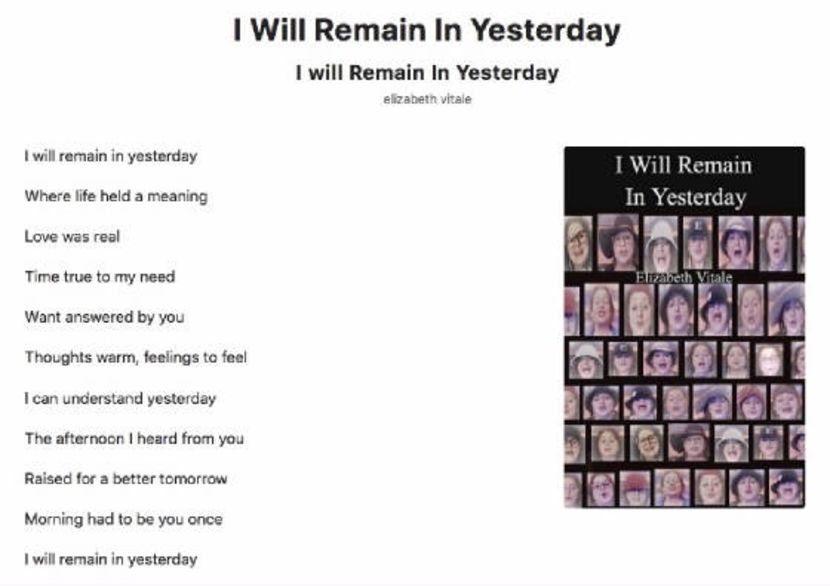 I Will Remain In Yesterday - EVitale Writings with Photos Writing World