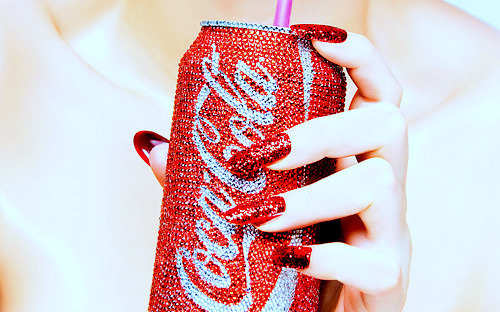 coca cola, coca-cola, cute, girl, glitter