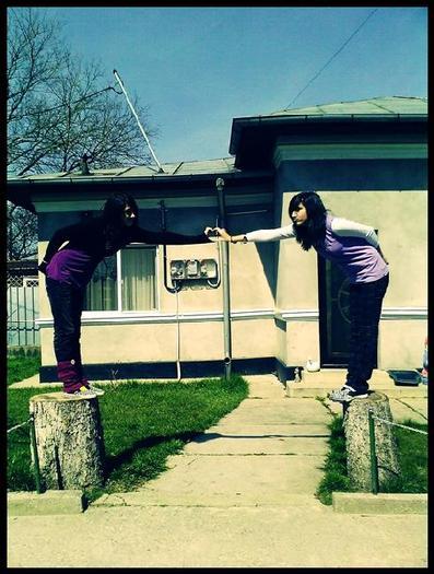 Me and my BFF Adina :X:X in purple I`m