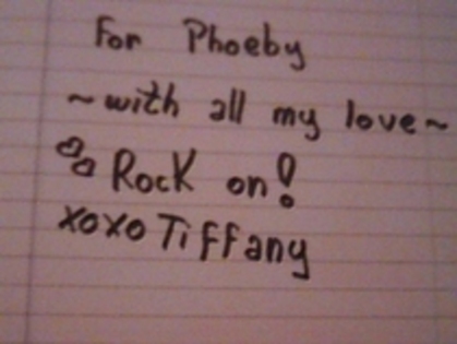 For Phoeby - Autographs for my fans