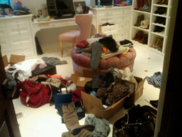 I like to use my shoe room for unpacking. This is what happens when u live in 2 places lol. Clean up