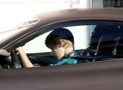 8 - Justin Bieber driving