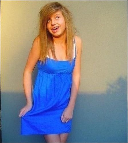 me with a blue dress