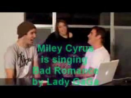 Miley Cyrus is singing Bad Romance (2) - Miley Cyrus is singing Bad Romance